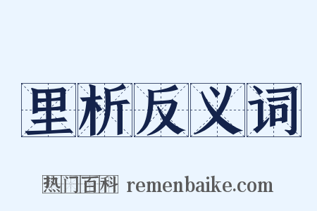 里析反义词是什么意思的图片